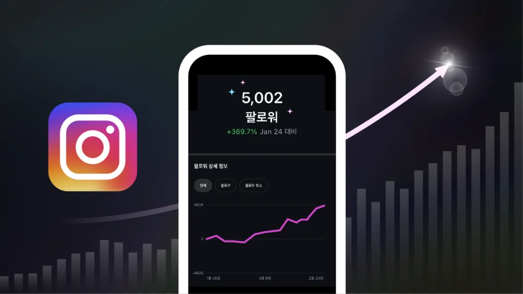 인스타 팔로워가 증가하는 그래프